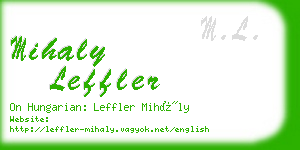 mihaly leffler business card